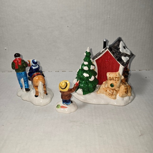 Department 56 Original Snow Village PINT-SIZE PONY RIDES # 54534 Retired 3-piece - Picture 4 of 11